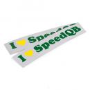 SpeedQB　アイ ラブ SpeedQB　デカール　OR グリーン　2枚入