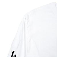SpeedQB　スープラ　ロング スリーブ Tシャツ　ホワイト(ブラック ロゴ)