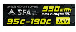 【予約受付中】SFA:　LiPoバッテリー　7.4V　550mAh　95-190C　T字コネクタ